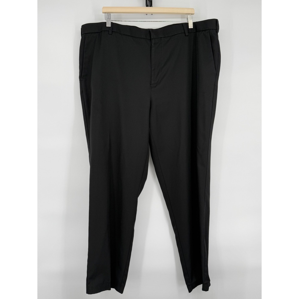Arrow Men's Black Dress‎ Pants Classic Fit Flat Front Formal Trousers Size 44x30